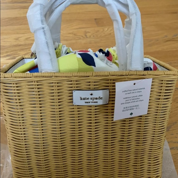 NWT $399 KATE SPADE NEW YORK SAM WICKER SATCHEL - Picture 2 of 5